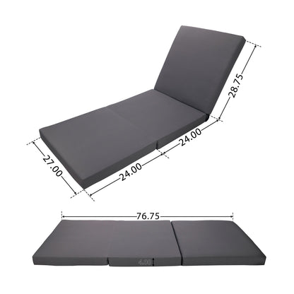 Premium White Acacia Wood Patio Chaise Lounge