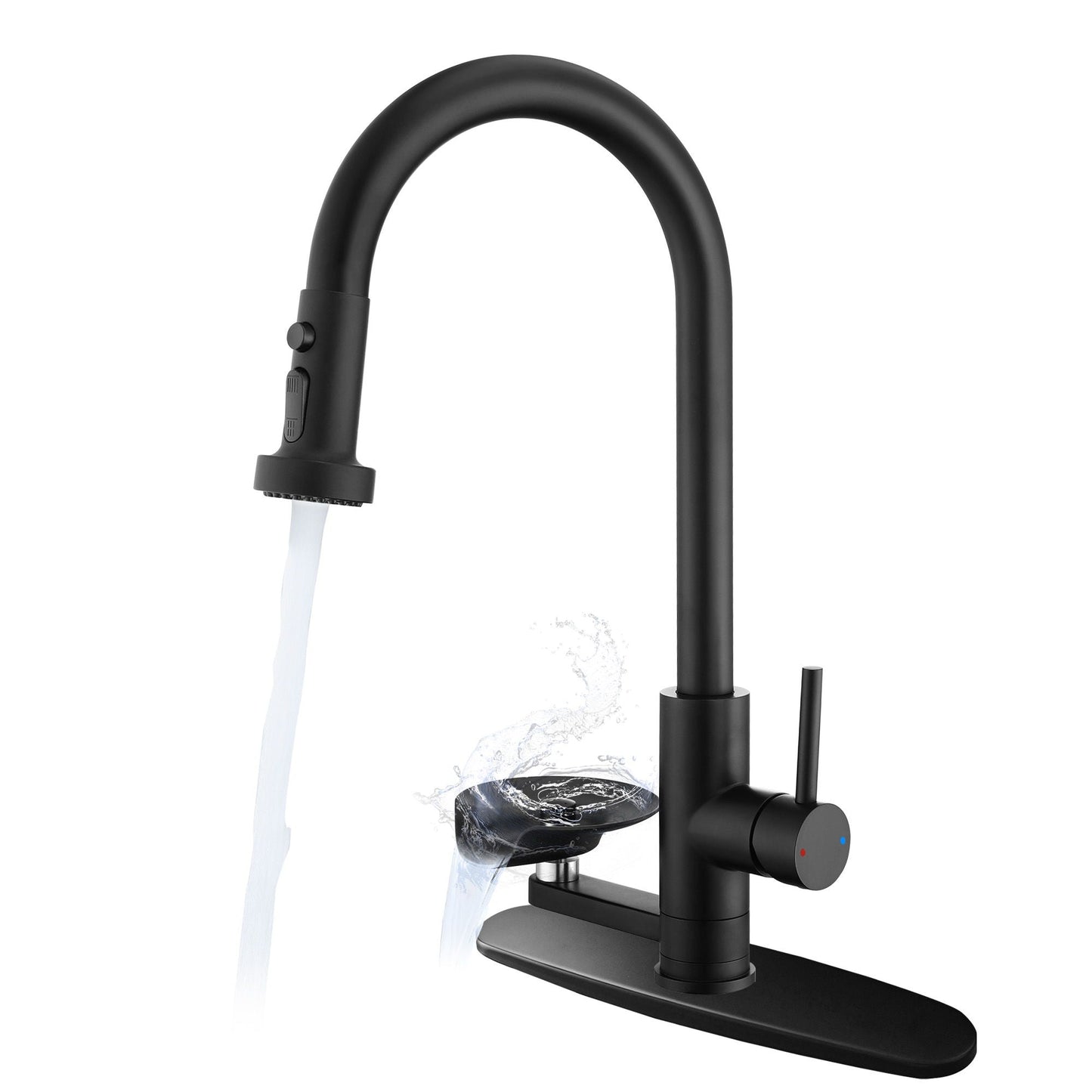 3 In 1 Kitchen Faucet and Press Glass Rinser