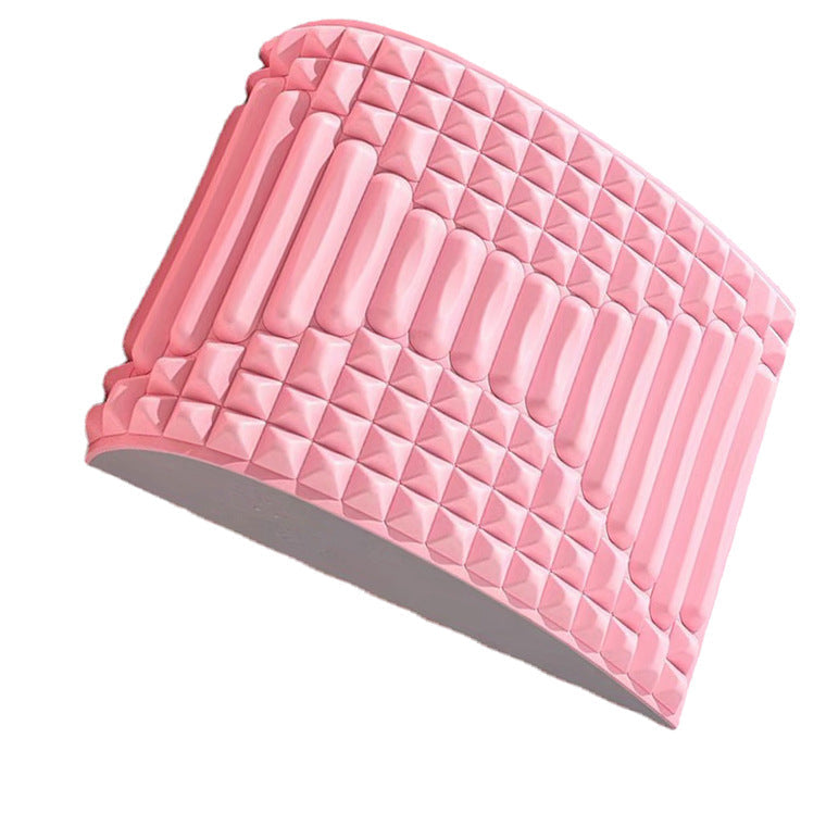 Pink back stretcher pillow with textured grid and raised ridges for neck and lumbar support on Tampa Home & Garden Store