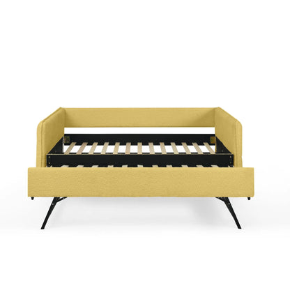 Upholstered Daybed With Pop Up Trundle For Guests