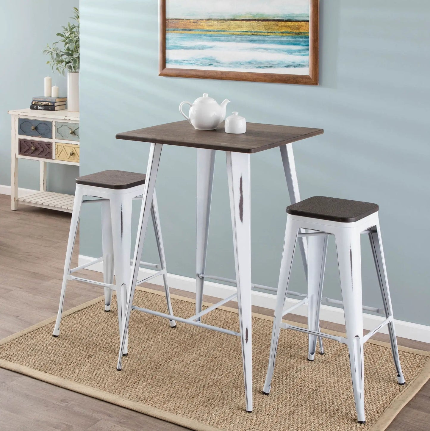 Oregon Contemporary Barstools Set of 2 Durable