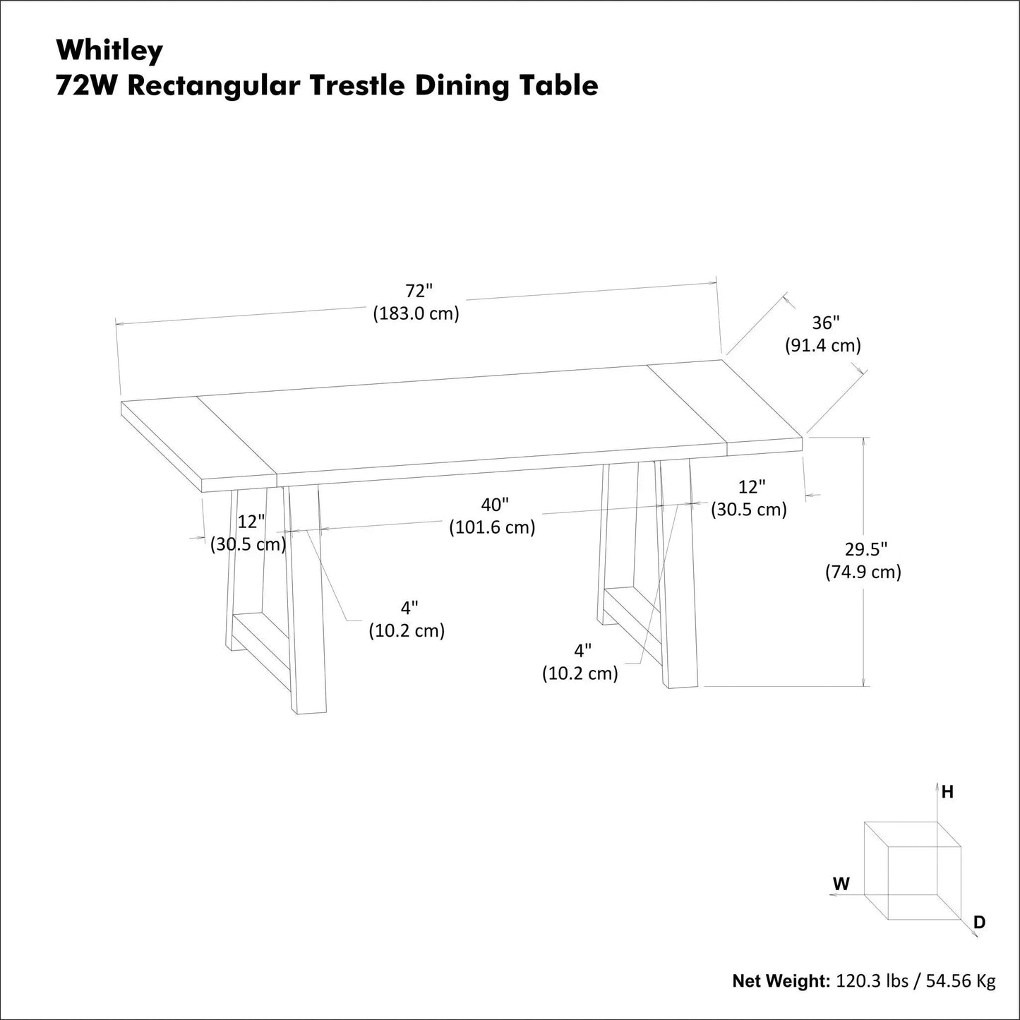 Whitley Dining Table with Mango Wood Eco Finish