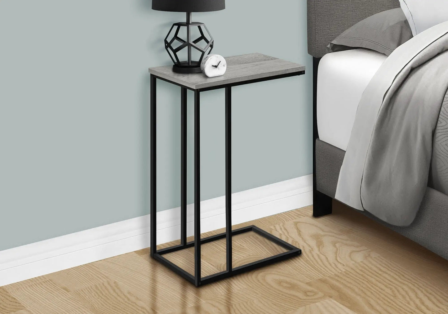 Accent Table C Shaped End Table Space Saving