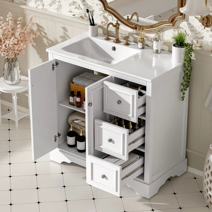 Bathroom Vanity with Sink and Soft-Close Doors