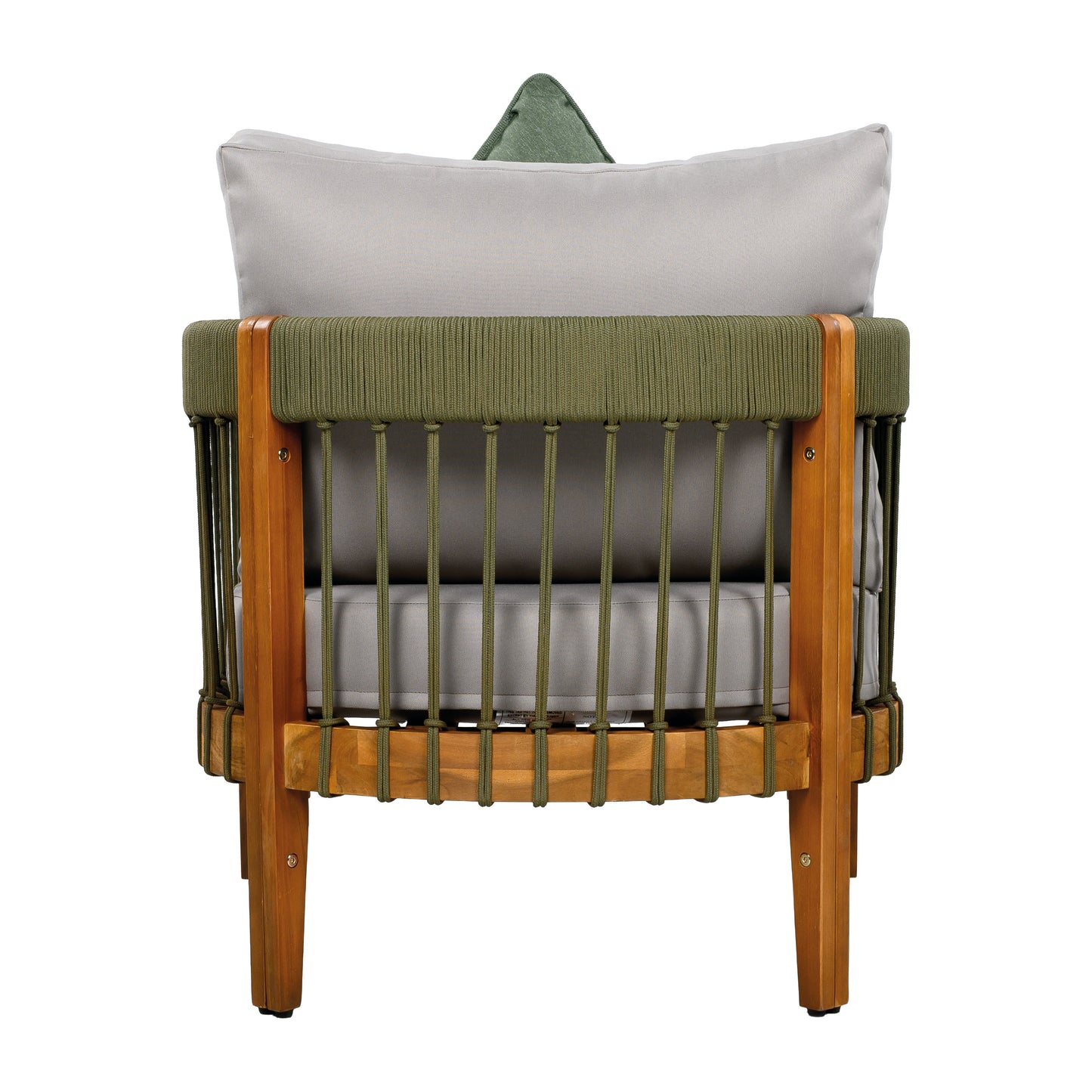 Acacia Wood Outdoor Club Chair with Rope