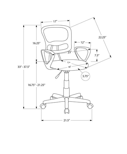 Office chair, adjustable height, swivel ergonomic with armrests, contemporary design on Tampa Home & Garden Store