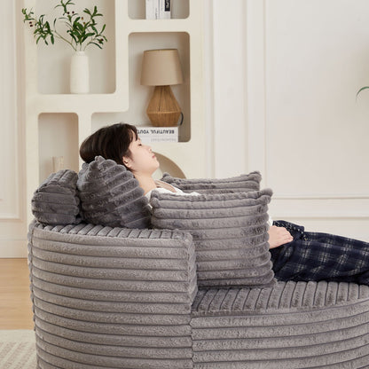 Modern single sofa with a backrest pillow