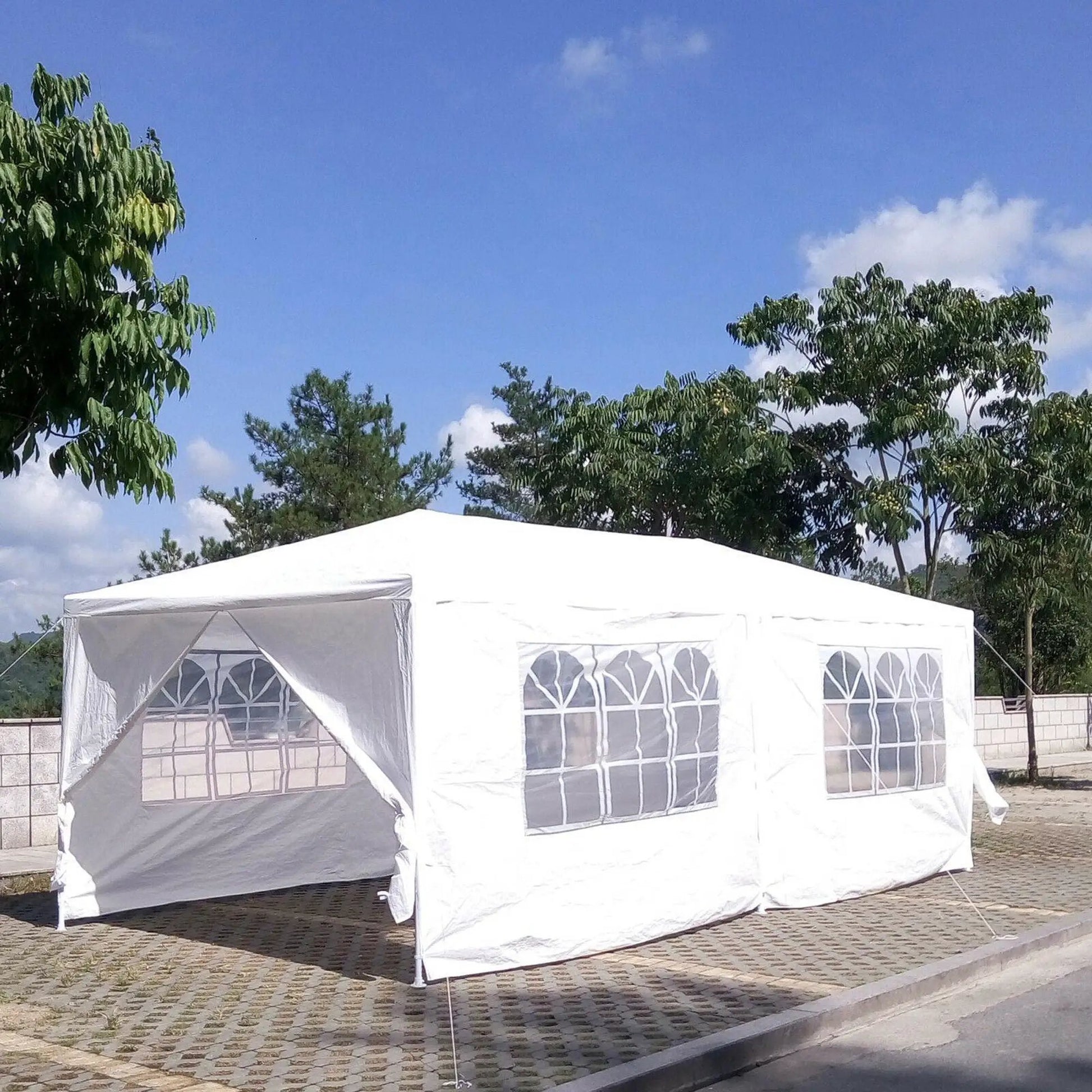Wedding Party Canopy Tent white gazebo with 6 removable sidewalls Unique Piece Furniture on Tampa Home & Garden Store