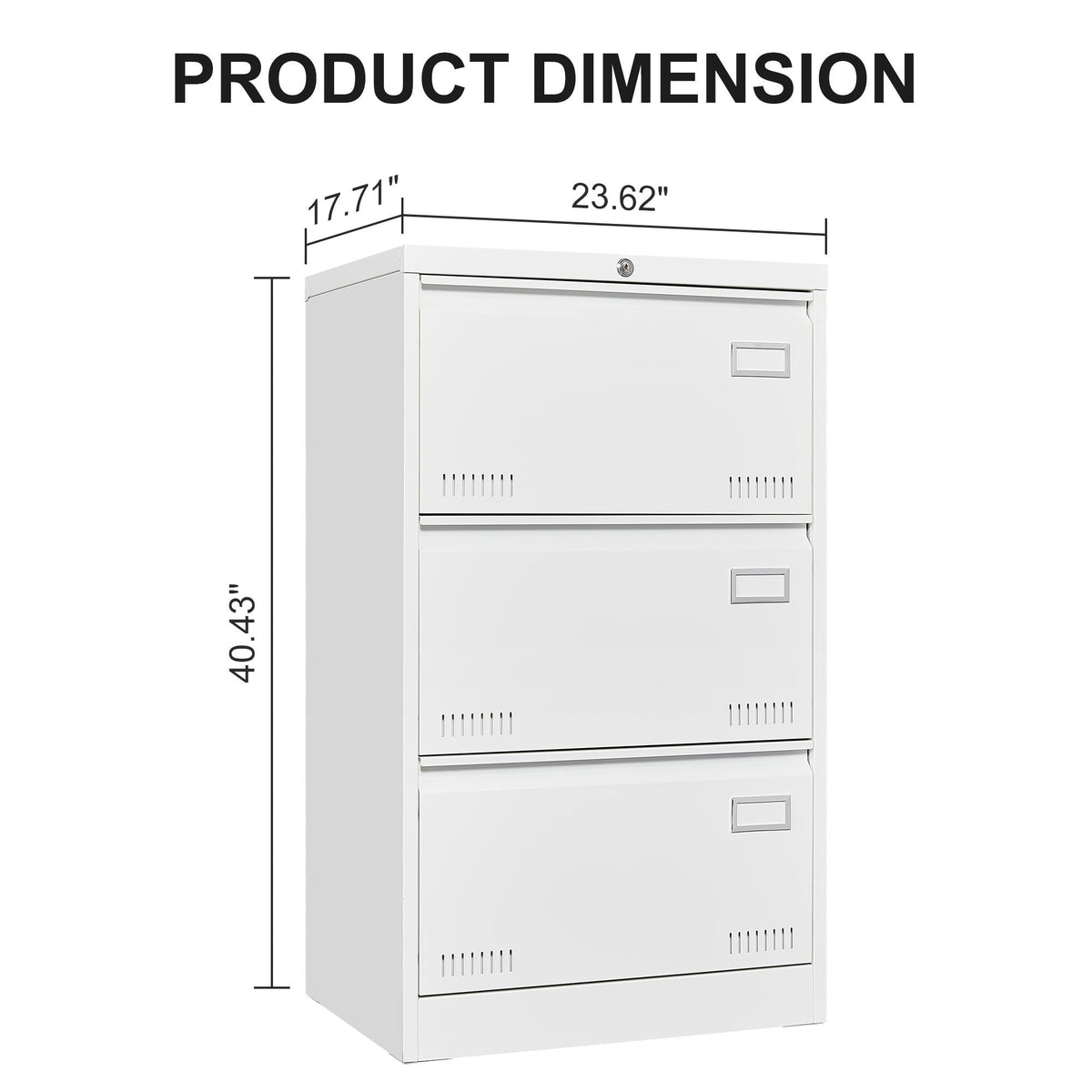 Locking metal filing cabinet 3-drawer white with lock by HouseOfZazla on Tampa Home & Garden Store
