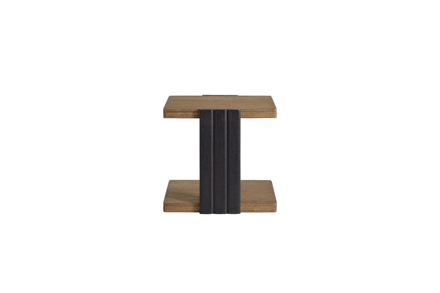 Channel Chairside Table in Black Two Tone Finish