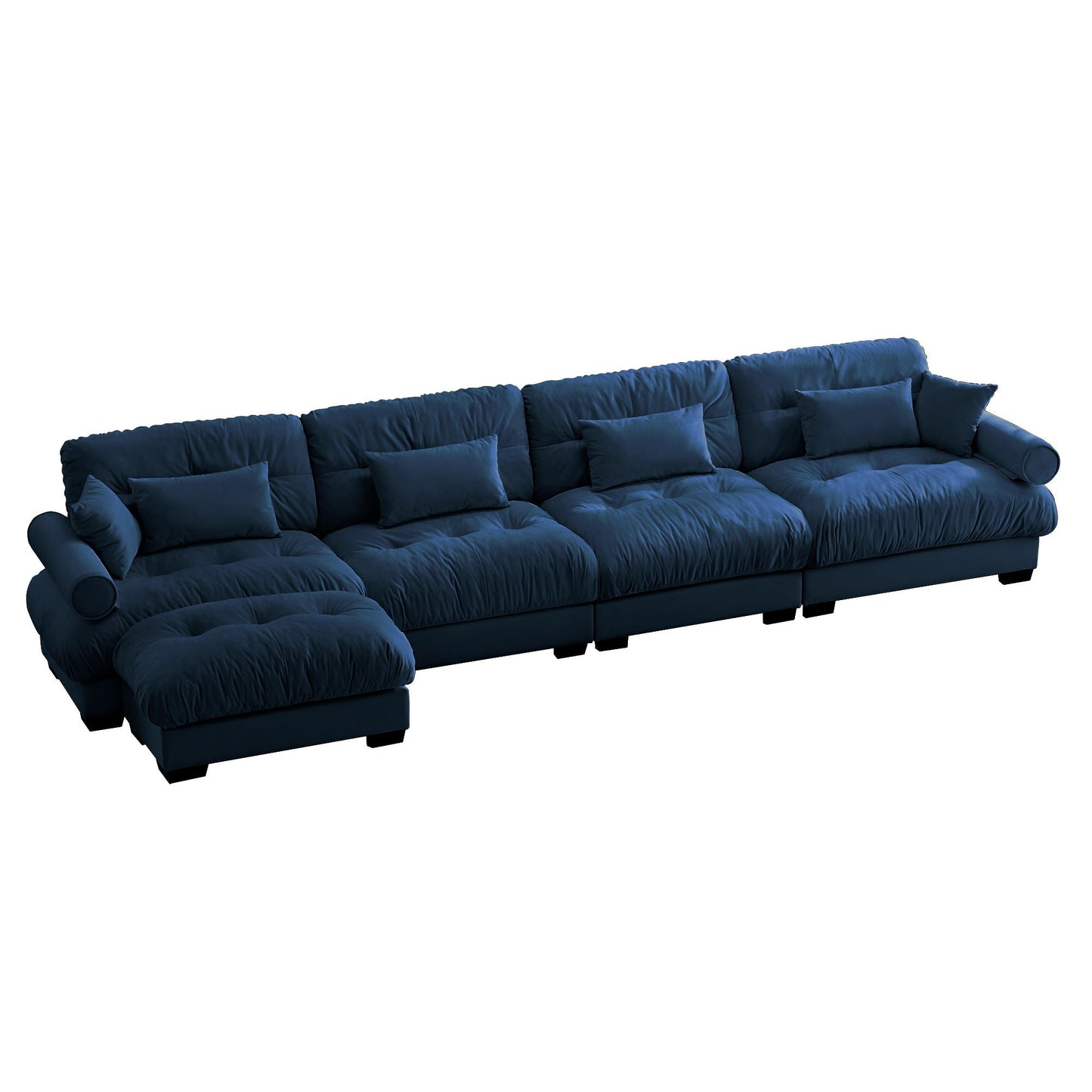 Oversized Modular Sofa with Movable Ottoman