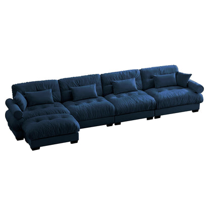 Oversized Modular Sofa with Movable Ottoman