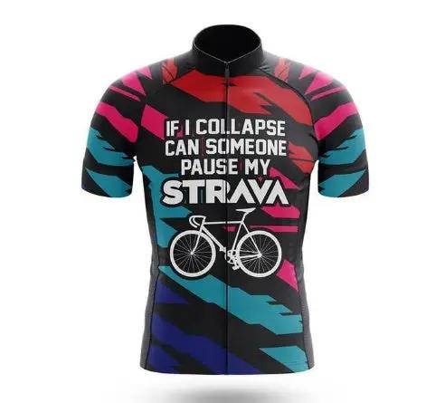 Cycling jersey FLIPSTYLEZLLC with multicolor abstract pattern and Strava bicycle graphic on Tampa Home & Garden Store