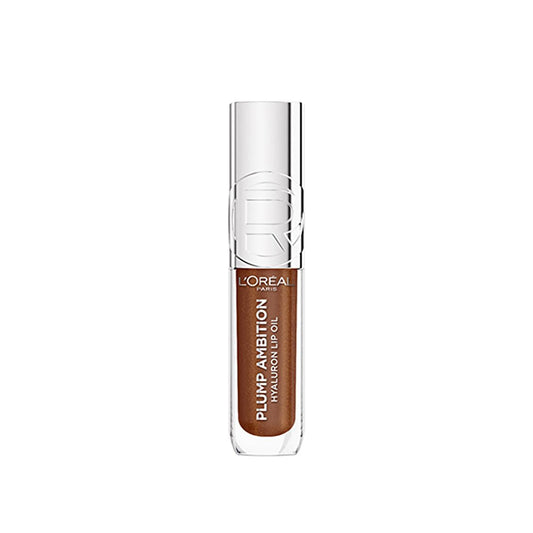 L'Oreal Paris Plump Ambition Hyaluron Lip Oil brown shade with silver cap on Tampa Home & Garden Store