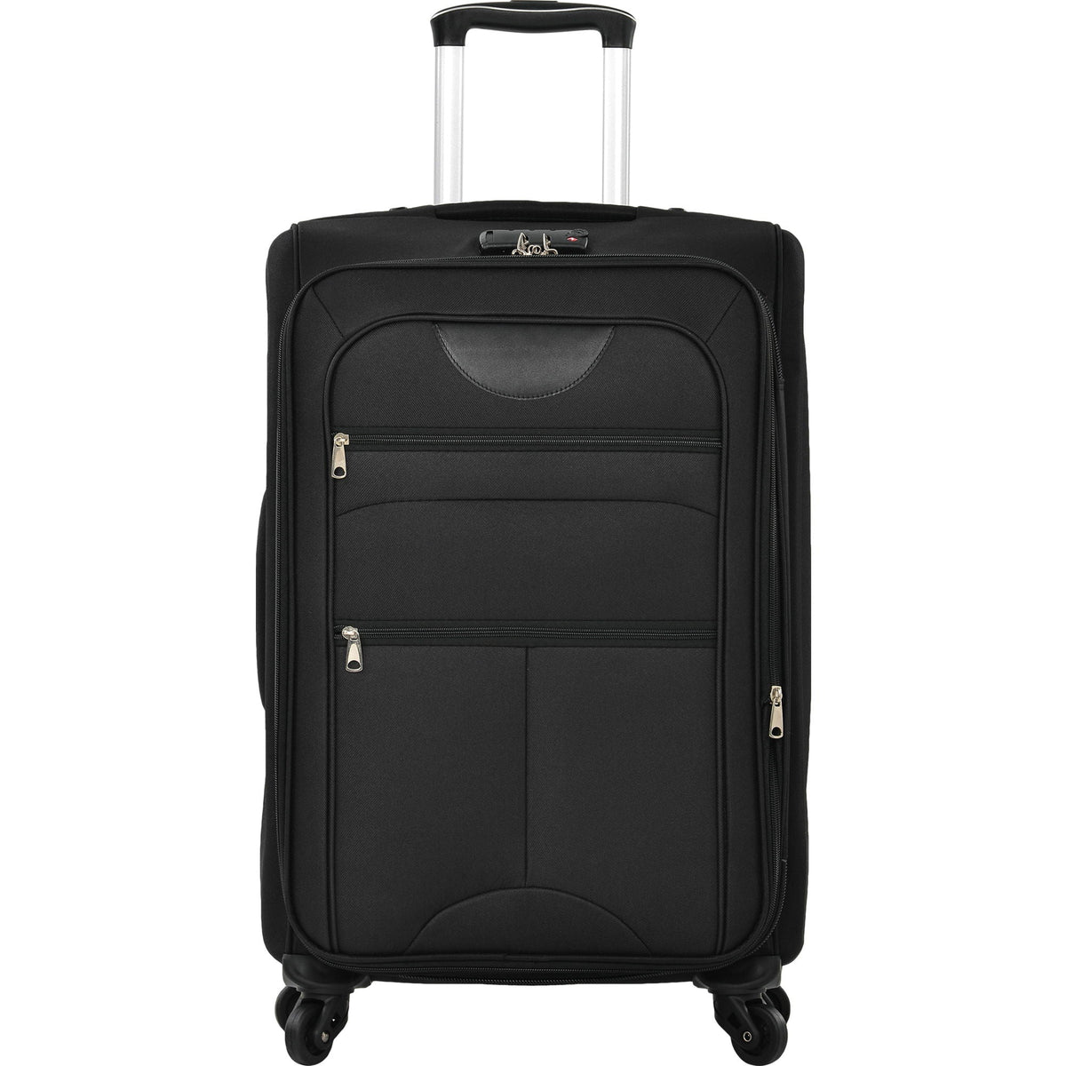 HouseOfZazla softside expandable upright luggage with spinner wheels, black on Tampa Home & Garden Store