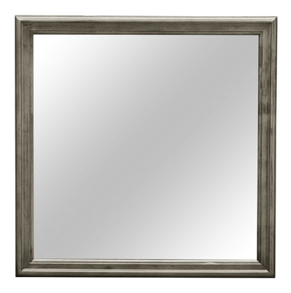 Traditional wall mirror with a weathered grey wood veneer frame by HouseOfZazla on Tampa Home & Garden Store