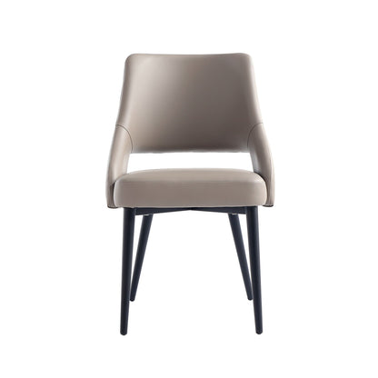 Tremont Dining Chair with Steel Frame, taupe upholstery, arm chair by HouseOfZazla on Tampa Home & Garden Store