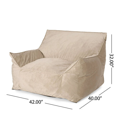 Allea Bean Bag Chair With Armrests For Two