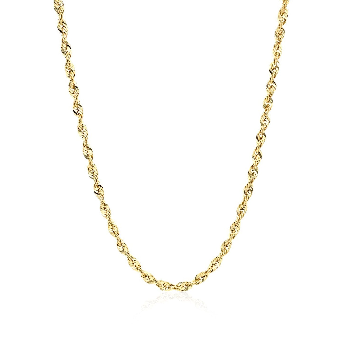 2.5mm 14k Yellow Gold Light Rope Chain Necklace by Bids.com on Tampa Home & Garden Store