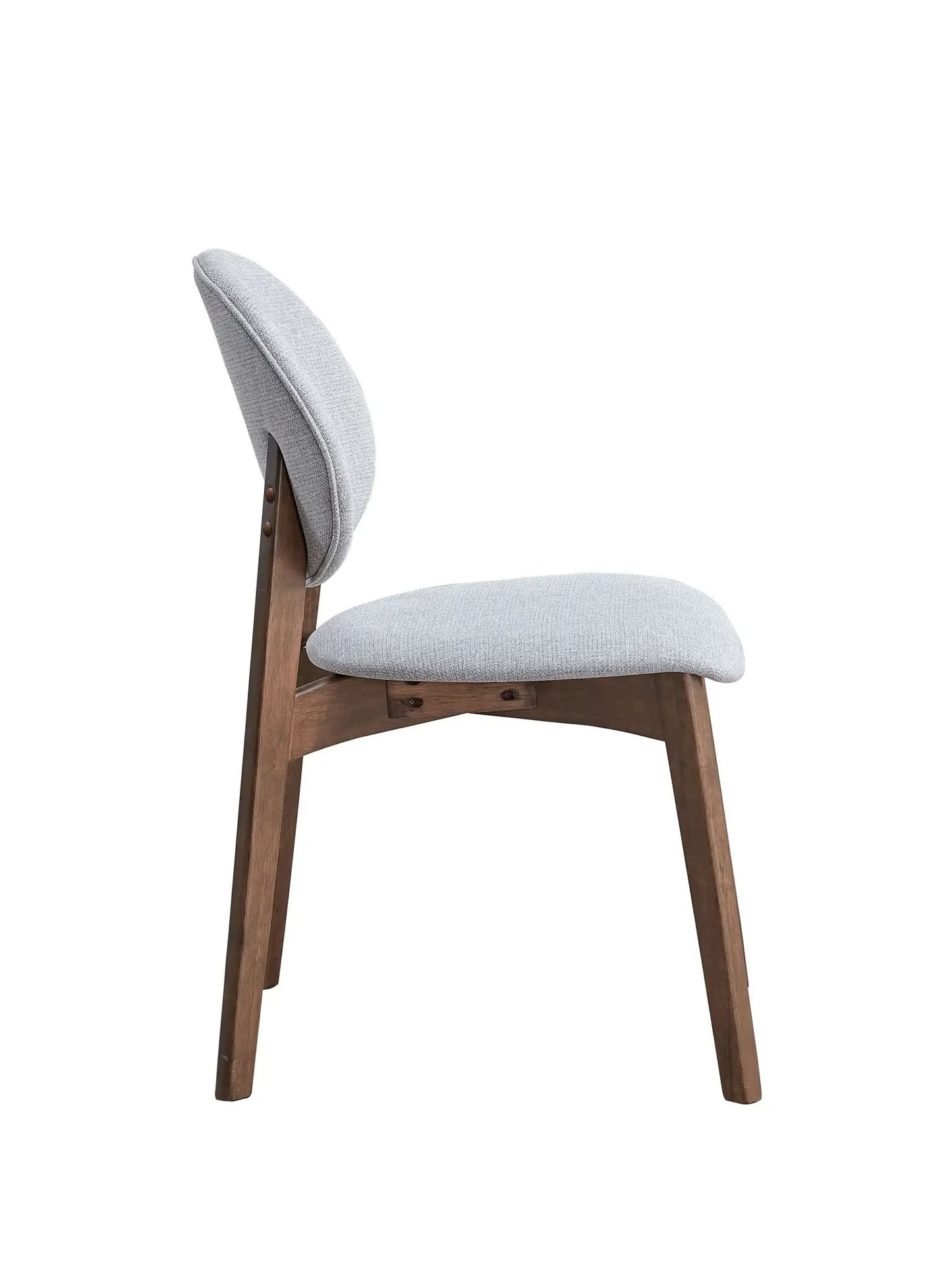 Hadasa Side Chair, set of 2, gray fabric upholstery with wooden legs on Tampa Home & Garden Store