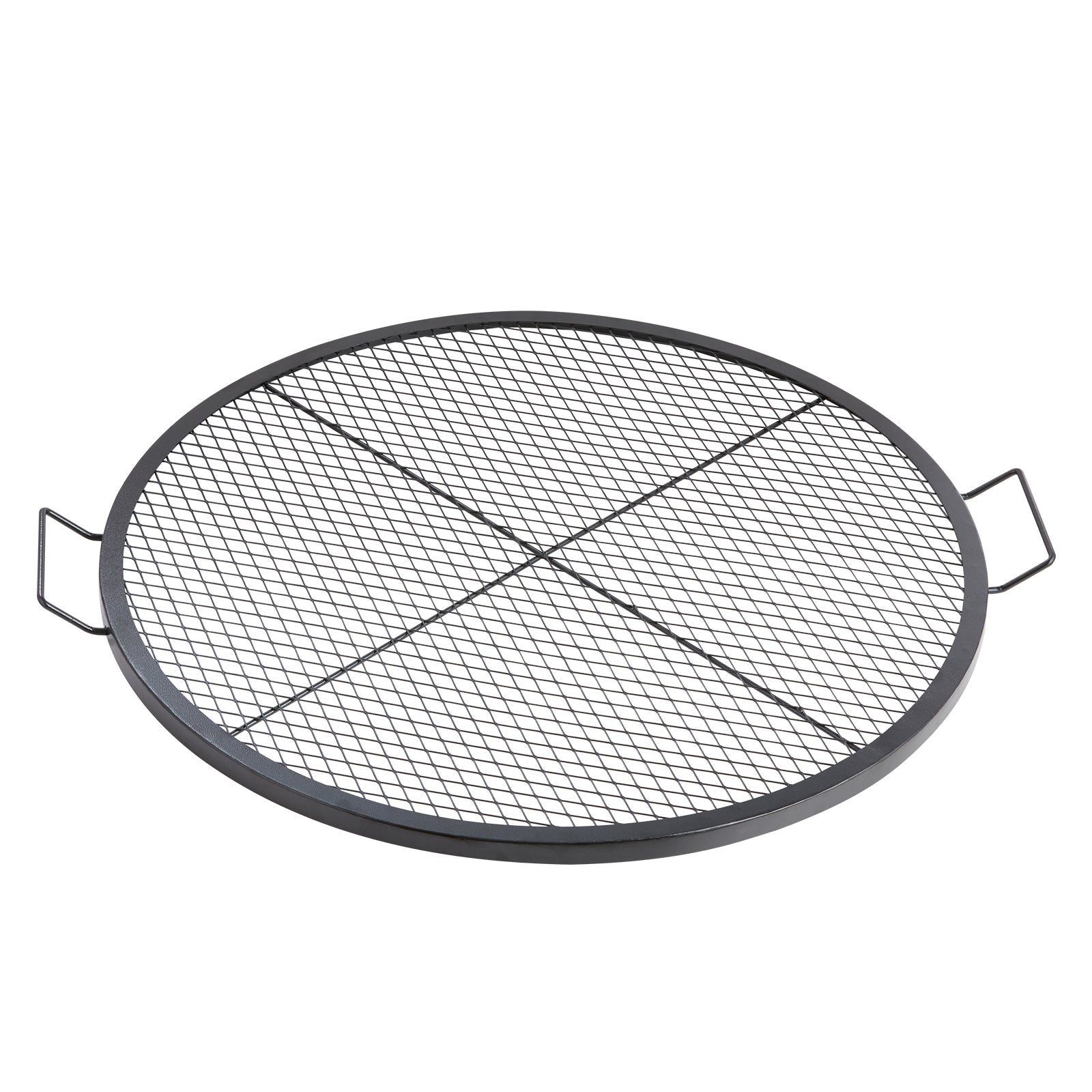 X-Marks Fire Pit Grill Grate 36-inch round steel mesh with two side handles HouseOfZazla on Tampa Home & Garden Store
