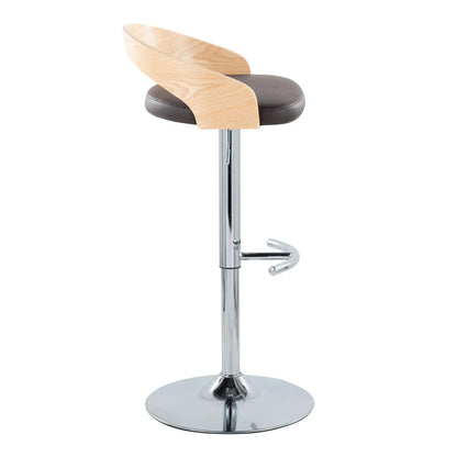 Grotto Contemporary Adjustable Barstool Swivel
