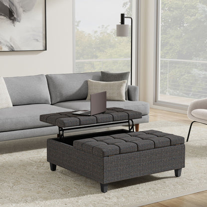 Harrison Upholstered Coffee Table Storage Ottoman