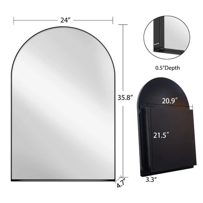 Arched Recessed Medicine Cabinet with Mirror