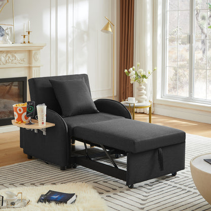 High Density Linen 3 In 1 Convertible Bed Sofa