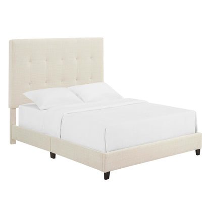 Tufted and Upholstered Platform Bed Frame
