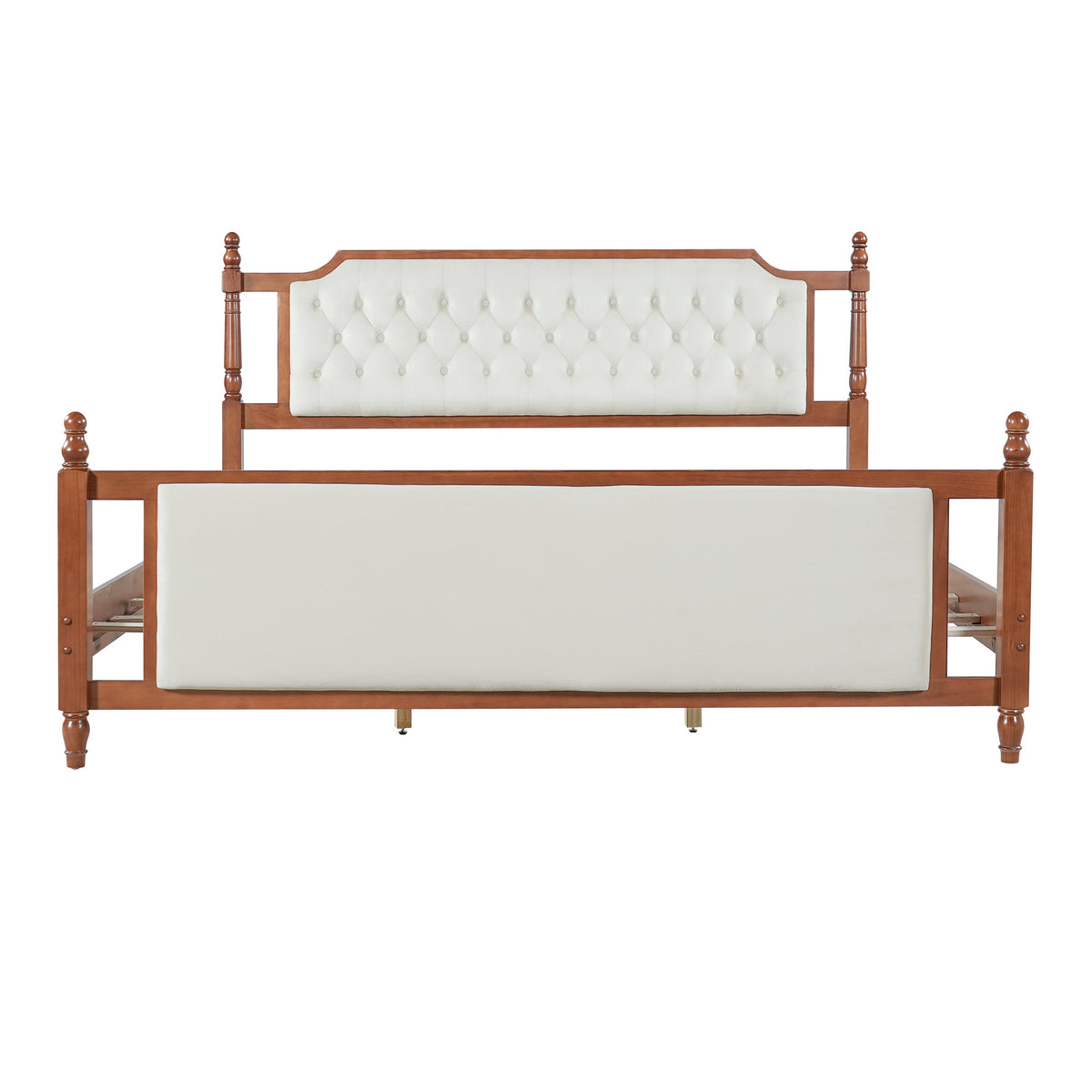 King Size Upholstered Bed with Button Tufted Headboard HouseOfZazla on Tampa Home & Garden Store