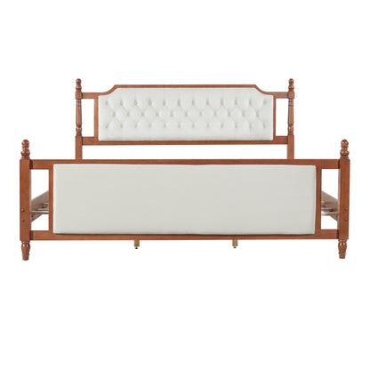 King Size Upholstered Bed with Button Tufted Headboard HouseOfZazla on Tampa Home & Garden Store