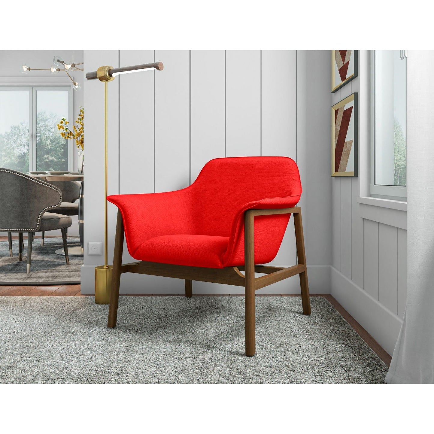 Miller Weave Chair With Wood Frame and Soft Seat