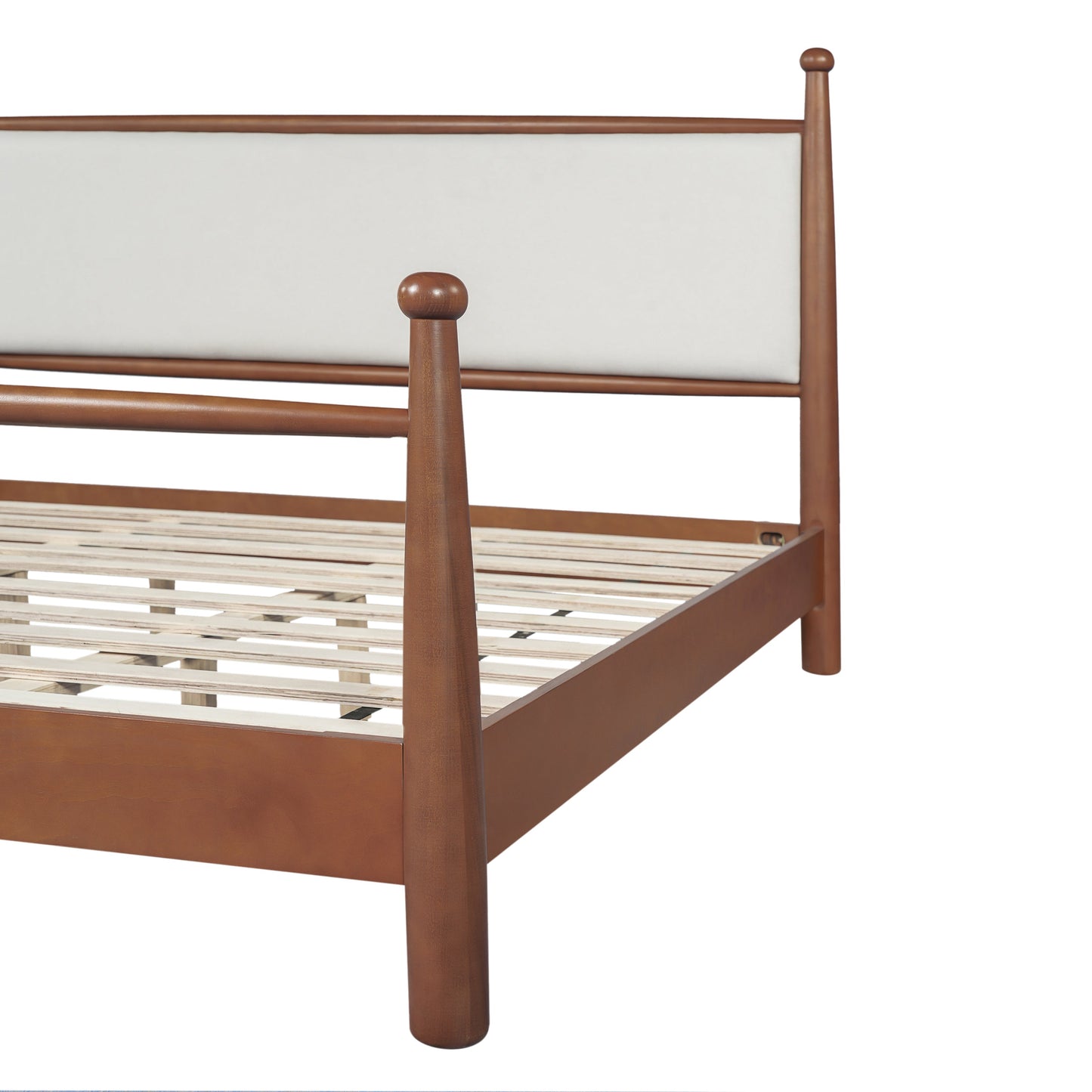 Upholstered King Poplar Bed Frame and Headboard