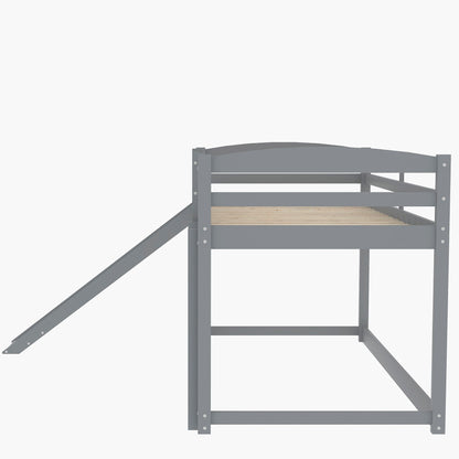 Durable Bunk Bed With Convertible Slide And Ladder gray metal frame on Tampa Home & Garden Store