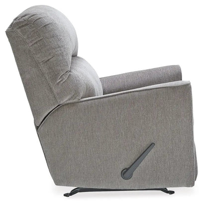Altari Rocker Recliner gray fabric with cushioned headrest and side lever Unique Piece Furniture on Tampa Home & Garden Store