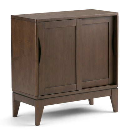 Harper Solid Rubberwood Storage Cabinet Modern