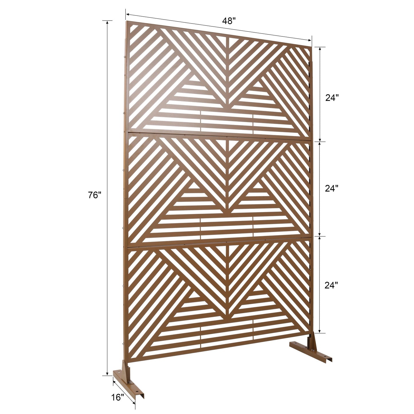 Freestanding Metal Privacy Screen and Stand