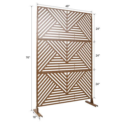 Freestanding Metal Privacy Screen and Stand