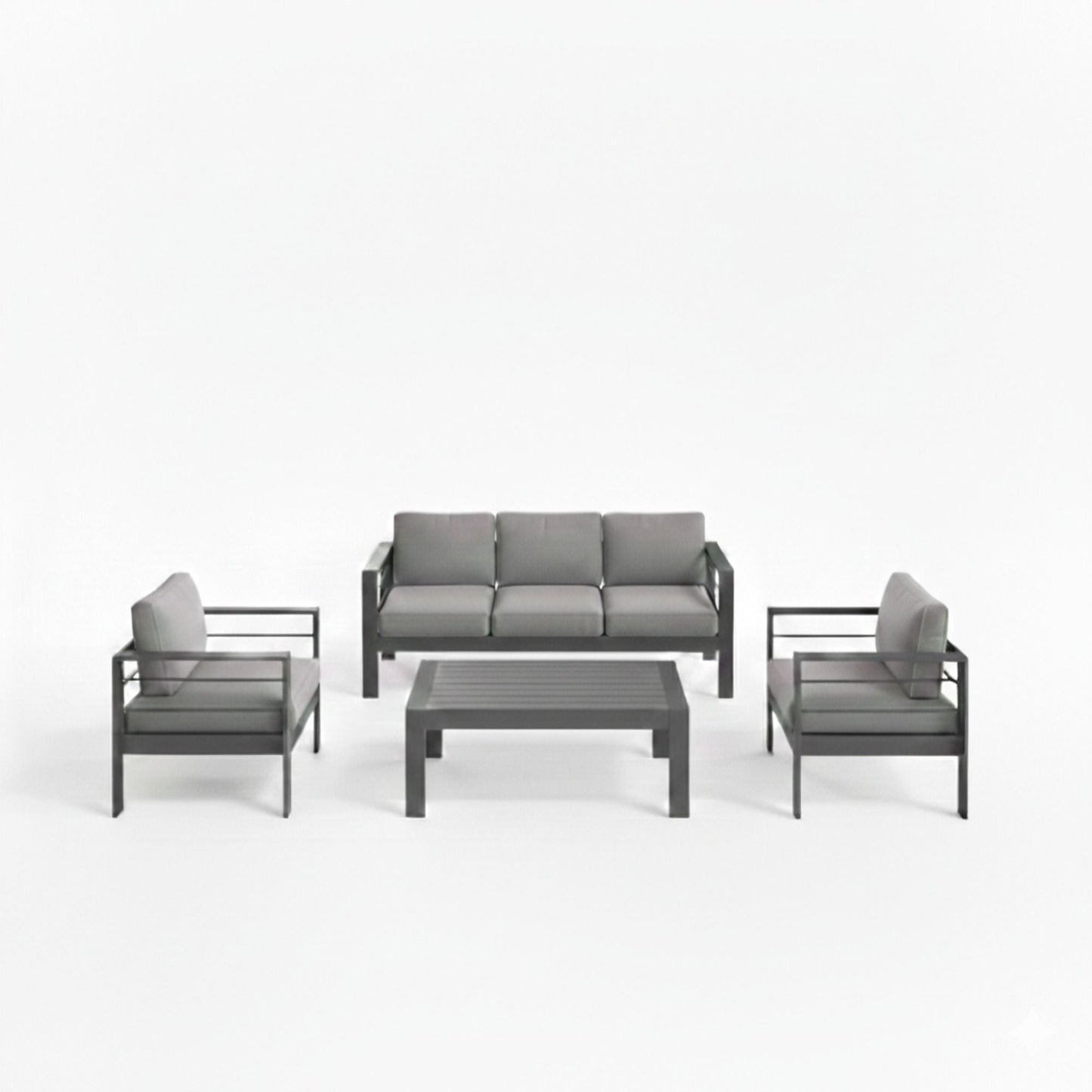 All Weather Iron Patio Set and Thick Cushions