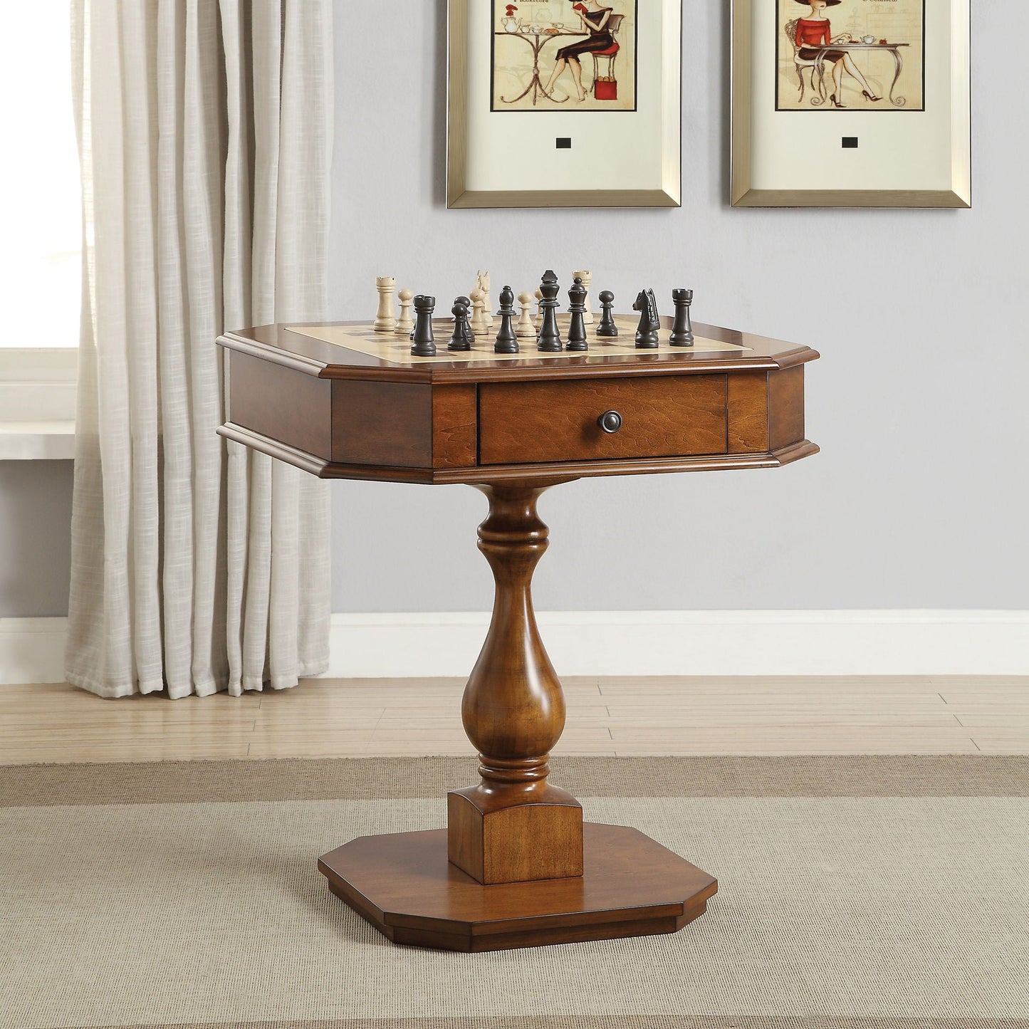 Bishop Reversible Chess and Checkers Table