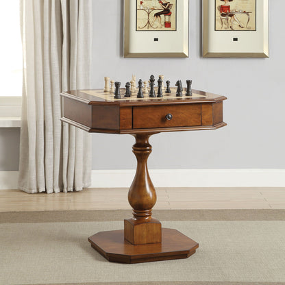 Wooden Reversible Chess And Checkers Table