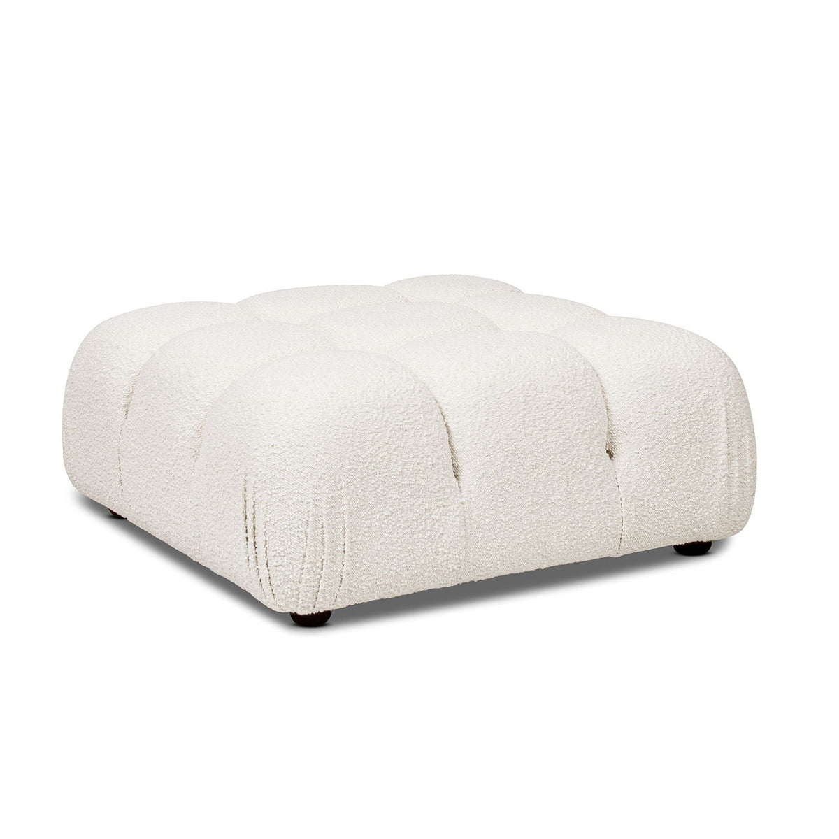 Bubble modular cocktail ottoman in cream boucle with high-density foam by HouseOfZazla on Tampa Home & Garden Store