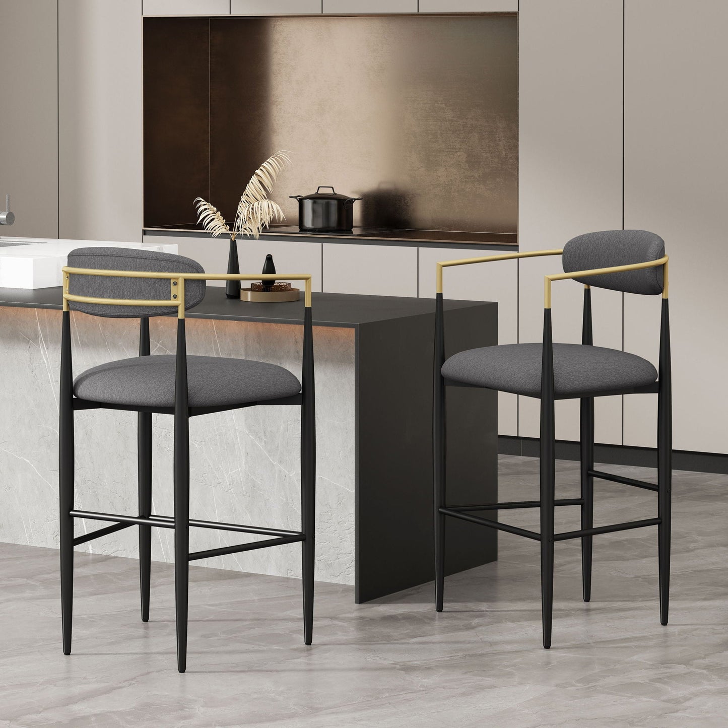 Upholstered Bar Stools for Kitchen Island Seating