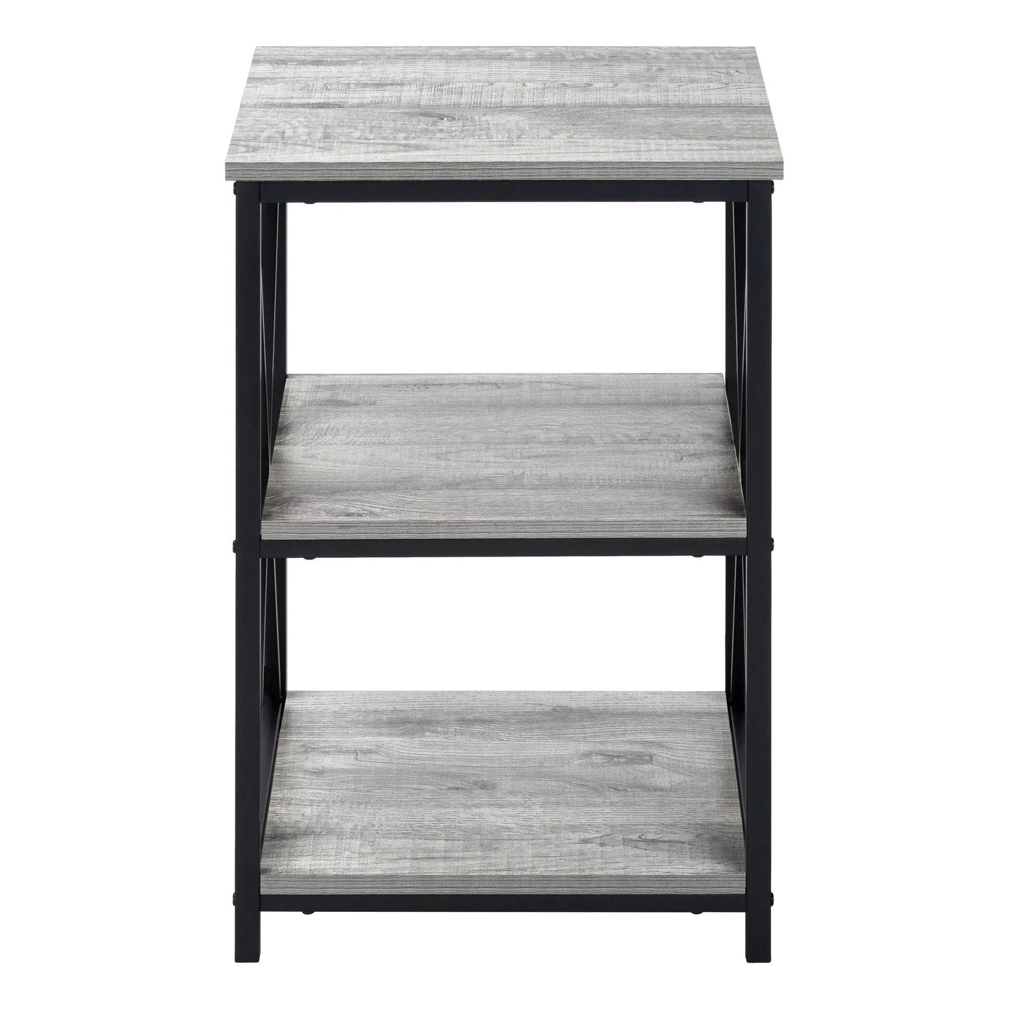 3 Tier Accent Table gray marble-look top with black metal frame Unique Piece Furniture on Tampa Home & Garden Store