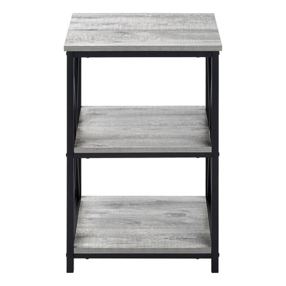 3 Tier Accent Table gray marble-look top with black metal frame Unique Piece Furniture on Tampa Home & Garden Store