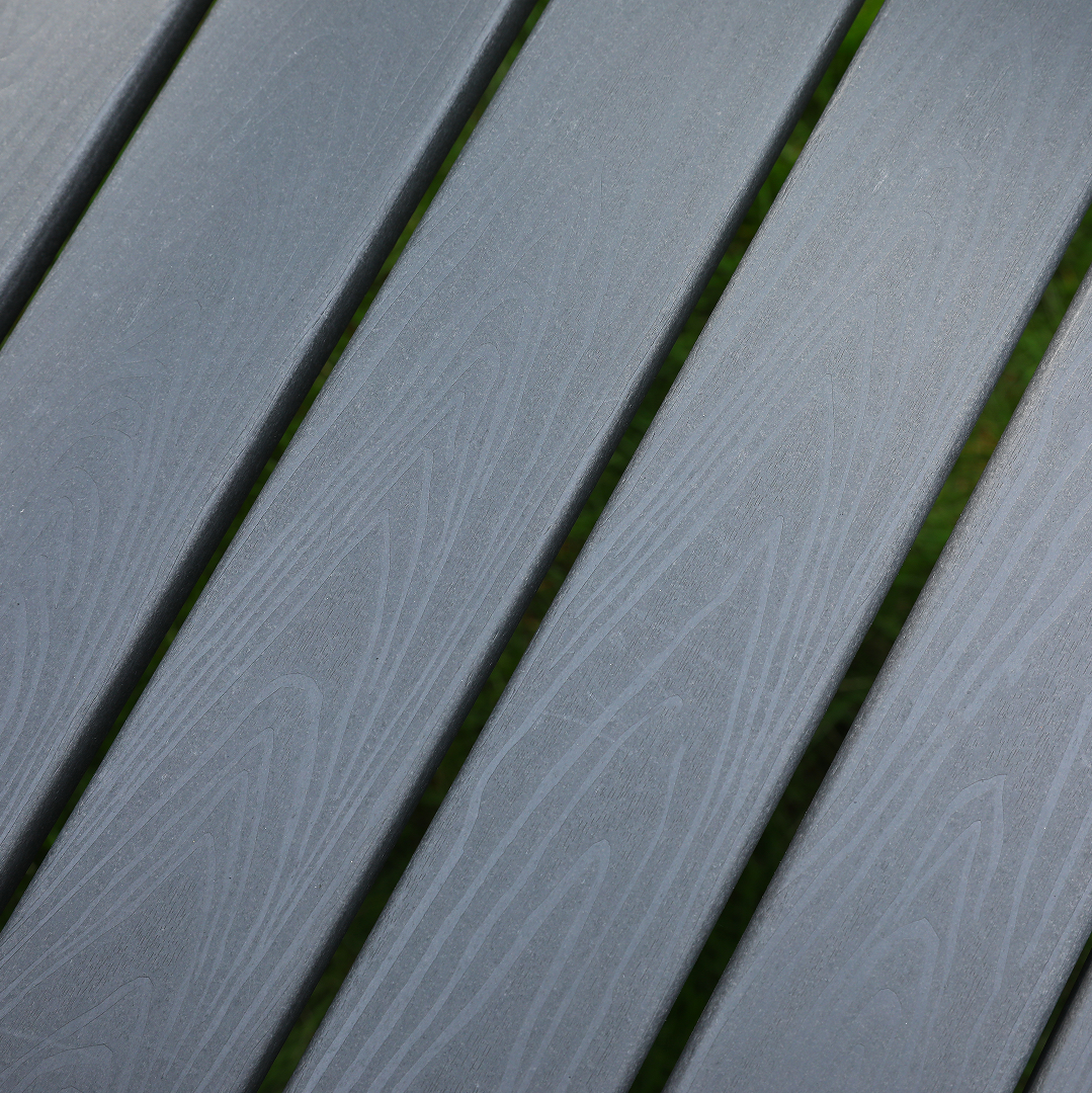HDPE outdoor patio dining table top slats slate gray HouseOfZazla on Tampa Home & Garden Store