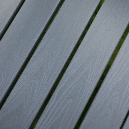 HDPE outdoor patio dining table top slats slate gray HouseOfZazla on Tampa Home & Garden Store