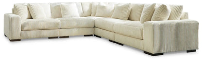 Lindyn Sectional Sofa with Cord Upholstery