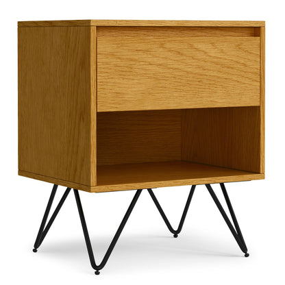 Hunter Nightstand with real wood veneer in light brown, accent piece by HouseOfZazla on Tampa Home & Garden Store